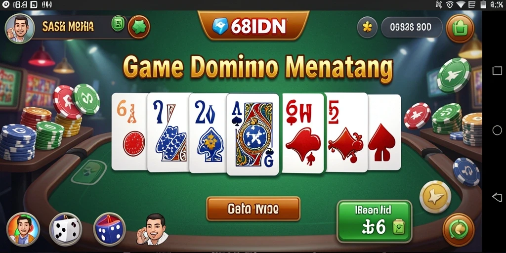 Tampilan gameplay Domino yang menarik dan interaktif.