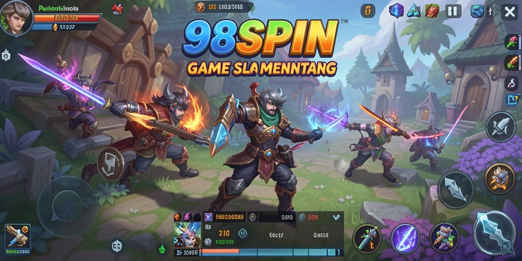 Tampilan gameplay seru dan strategis dari 98SPIN