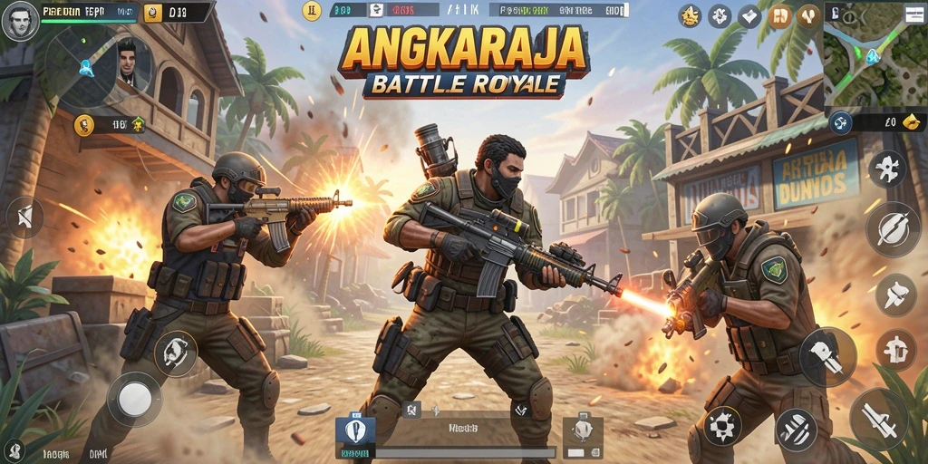 Gameplay seru dan menegangkan dalam ANGKARAJA yang penuh aksi.