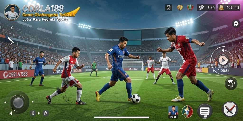 Screenshot gameplay <strong>CORLA188</strong> menunjukkan aksi seru dalam pertandingan olahraga.