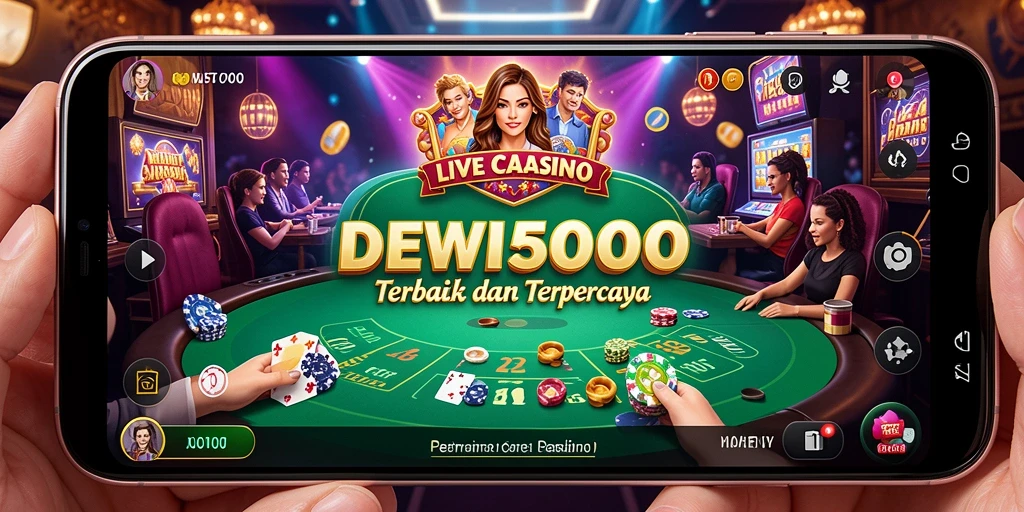 Screenshot DEWI5000 menampilkan gameplay Live Casino yang seru dan interaktif.