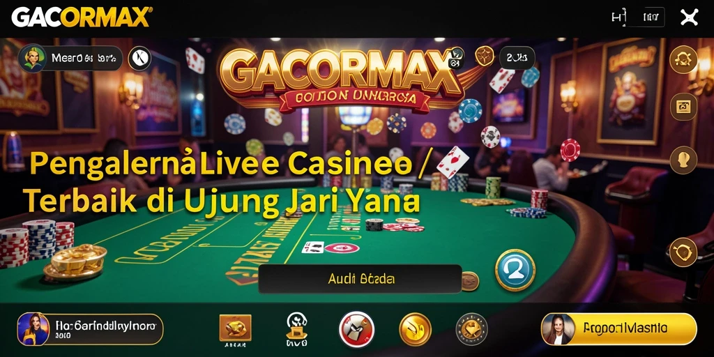 Tampilan gameplay Live Casino di GACORMAX yang menegangkan dan interaktif.