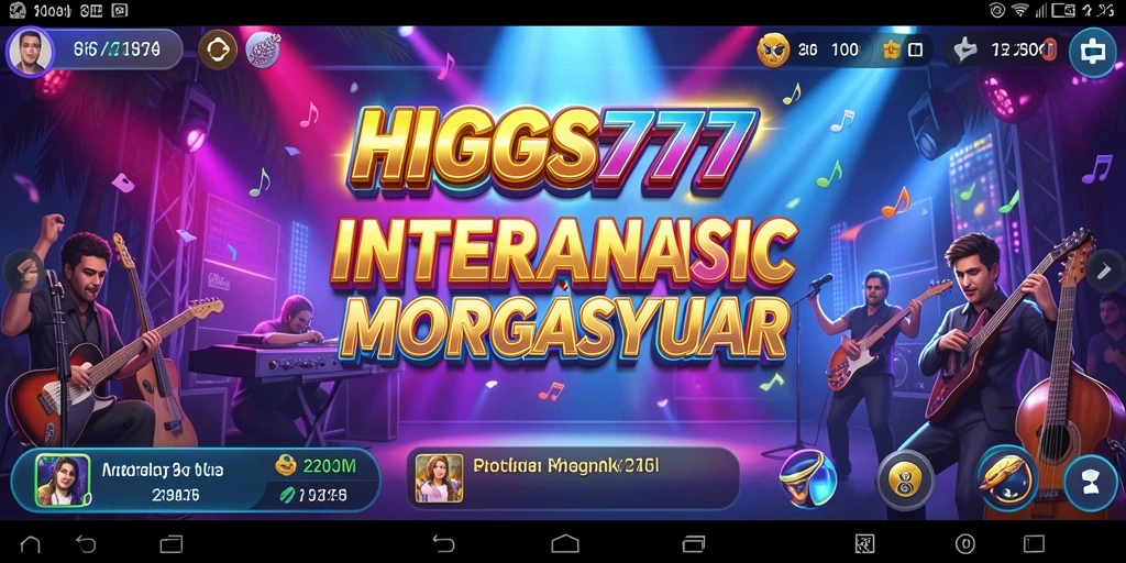 Tampilan utama <strong>HIGGS777</strong> menampilkan gameplay musik yang interaktif.