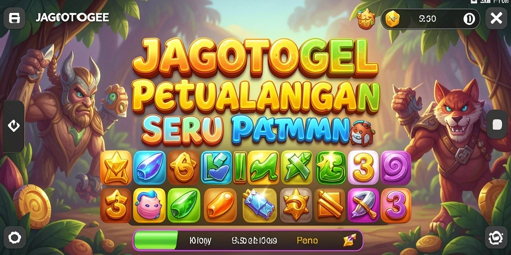 Screenshot gameplay JAGOTOGEL menunjukkan aksi seru mencocokkan permata.