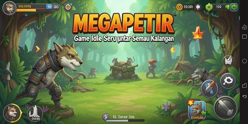 Tampilan gameplay MEGAPETIR yang seru dan menantang.