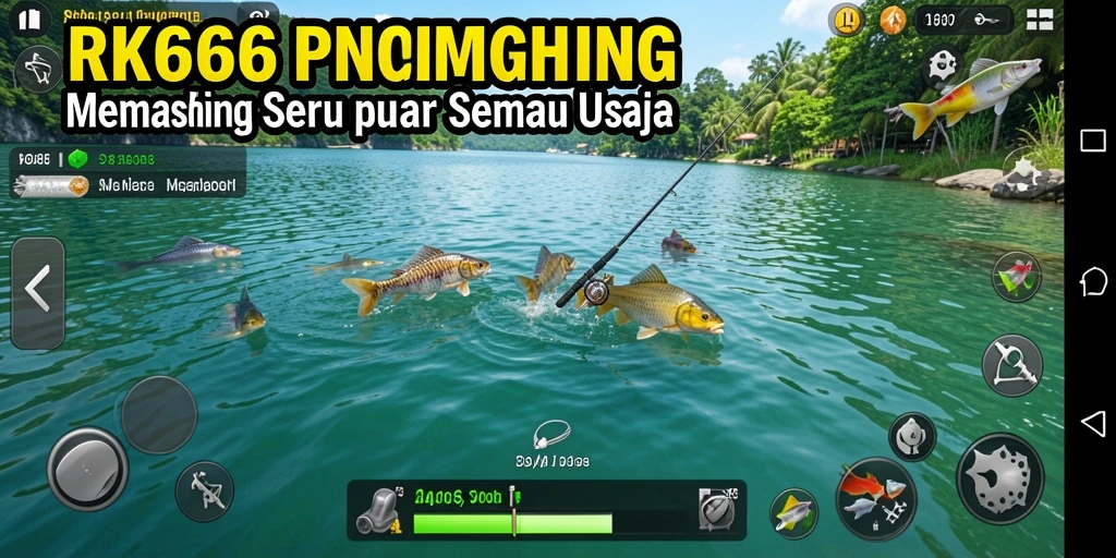 Tampilan gameplay mendebarkan saat memancing di RR666.