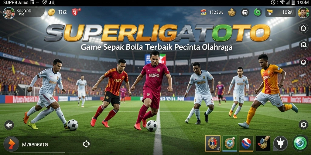Tampilan gameplay SUPERLIGATOTO yang memukau dan kompetitif.