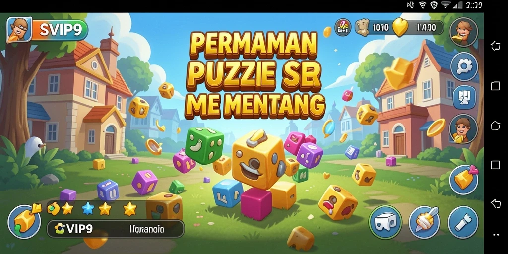Tampilan gameplay SVIP9 yang penuh warna dan menantang.