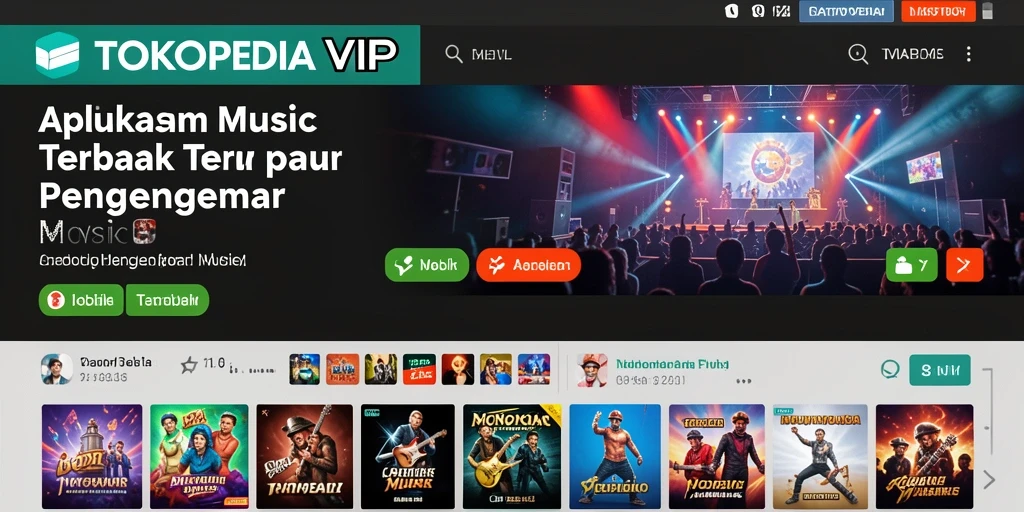 Screenshot gameplay TOKOPEDIAVIP yang menunjukkan fitur interaktif musik.