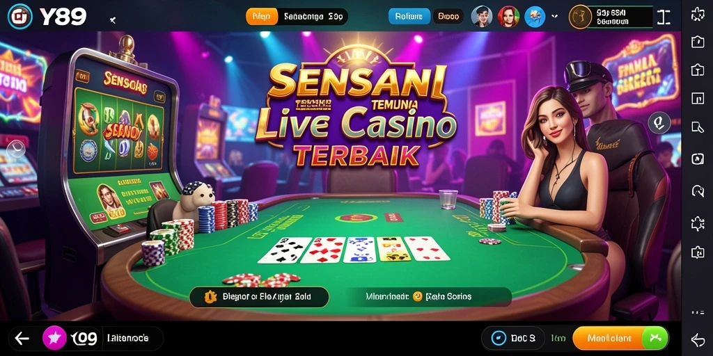 Tampilan gameplay Live Casino yang seru dan interaktif.